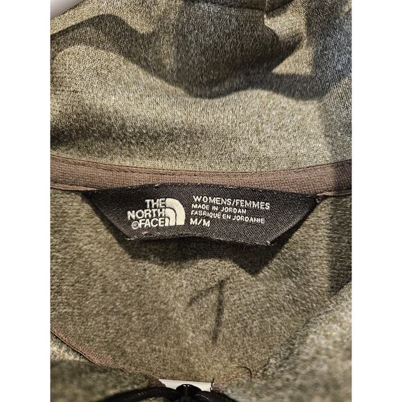 The North Face Women’s Quarter Zip Fleece Pullover Size M Green Hiking Layer - Picture 3 of 4